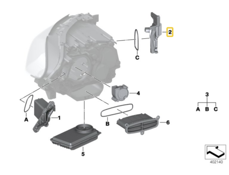 NOWY OE MODUŁ LED ŚWIATŁA SKRĘTU ADAPTIVE BMW 5 F10 F11 F07 GT LCI 63117352478 , 7352478 - 3