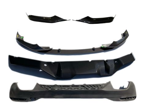 NOWY OE CARBON KOMPLETNY ZESTAW NAKŁADKA NA ZDERZAK DYFUZOR SPOILER TYLNY + PRZEDNI BMW 5 G30 51112414135