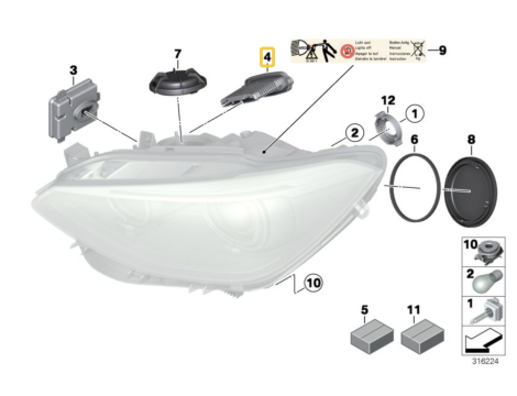 NOWY OE BIXENON XENON LEAR MODUŁ TMS BIX STEROWNIK BMW 1 F20 F21 7316145 63117304063 63117305238 - 3