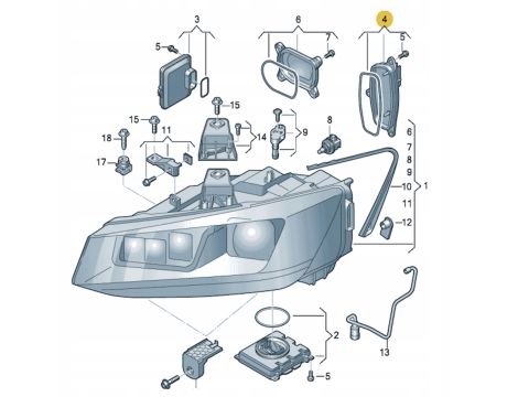 NOWY OE VALEO MODUŁ LED DRL ŚWIATŁO DZIENNE KIERUNKOWSKAZ PRAWY AUDI Q2 81A998474 - 3