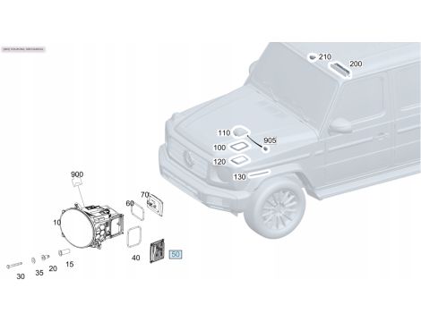 NOWY OE MODUŁ LED STEROWNIK MERCEDES W213 E-KLASA GLE GLS W167 W238 W290 W257 W463 MAYBACH 600 A2139000737 - 3