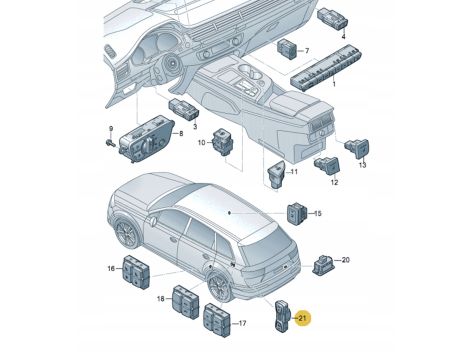 NOWY OE PRZYCISK WSKAŹNIK ŁADOWANIA NAŁADOWANIA AKUMULATORA AUDI A3 S3 Q7 8V0915211 - 4