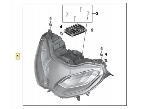 NOWY OE REFLEKTOR LAMPA FULL LED KOMPLETNY BMW K54 R1200RS R 1250 RS 63128393173 8393173 - 6