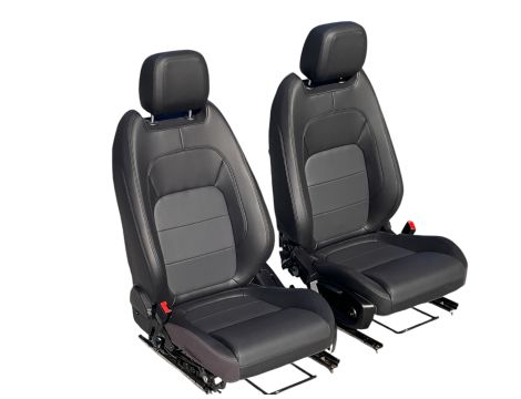 2X NOWE OEM FOTELE PRZEDNIE WENTYLOWANE CZARNA SKÓRA JAGUAR I-PACE X590 J9D3-14B719